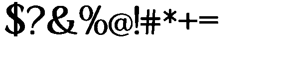 Ardiga Bold Semi Expanded Font OTHER CHARS