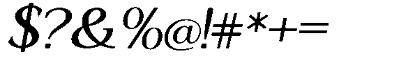 Ardiga Expanded Italic Font OTHER CHARS