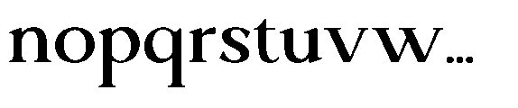 Ardiga Expanded Font LOWERCASE