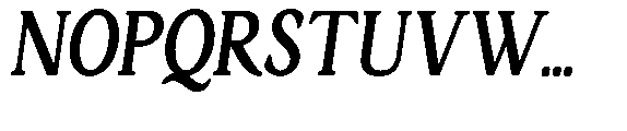 Ardiga Extra Bold Condensed Italic Font UPPERCASE