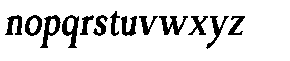 Ardiga Extra Bold Condensed Italic Font LOWERCASE