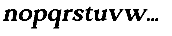 Ardiga Extra Bold Expanded Italic Font LOWERCASE