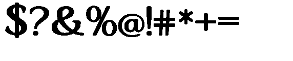 Ardiga Extra Bold Expanded Font OTHER CHARS