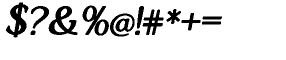 Ardiga Extra Bold Semi Expanded Italic Font OTHER CHARS