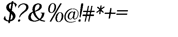 Ardiga Italic Font OTHER CHARS