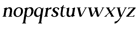 Ardiga Italic Font LOWERCASE