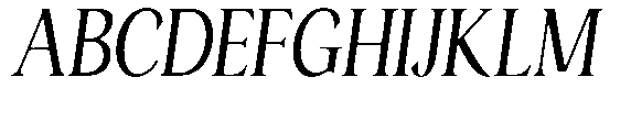 Ardiga Light Condensed Italic Font UPPERCASE