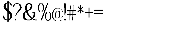 Ardiga Light Condensed Font OTHER CHARS
