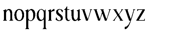 Ardiga Light Condensed Font LOWERCASE