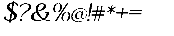 Ardiga Light Expanded Italic Font OTHER CHARS