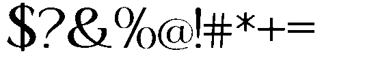 Ardiga Light Expanded Font OTHER CHARS