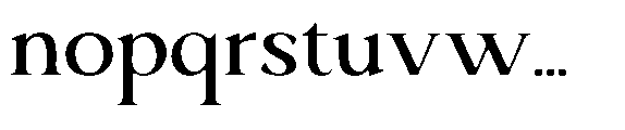 Ardiga Light Expanded Font LOWERCASE
