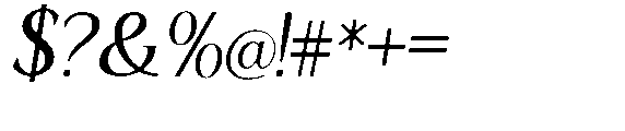 Ardiga Light Italic Font OTHER CHARS