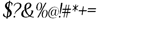 Ardiga Light Semi Condensed Italic Font OTHER CHARS
