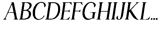 Ardiga Light Semi Condensed Italic Font UPPERCASE