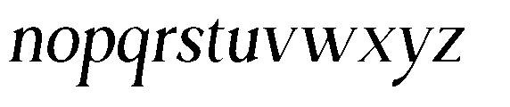 Ardiga Light Semi Condensed Italic Font LOWERCASE
