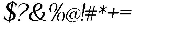 Ardiga Light Semi Expanded Italic Font OTHER CHARS