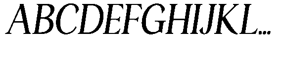 Ardiga Semi Condensed Italic Font UPPERCASE