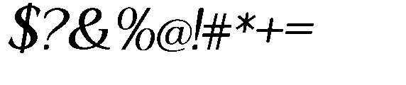 Ardiga Semi Expanded Italic Font OTHER CHARS