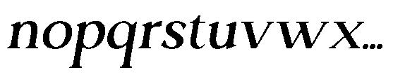 Ardiga Semi Expanded Italic Font LOWERCASE