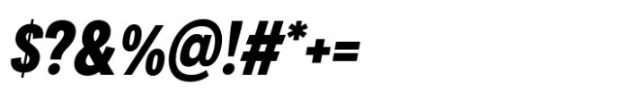 Area Compressed Extrablack Italic Font OTHER CHARS