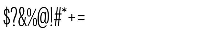 Area Compressed Extralight Font OTHER CHARS