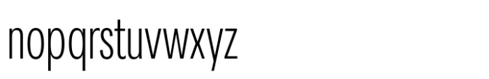 Area Compressed Extralight Font LOWERCASE