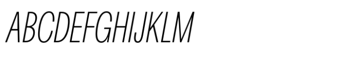Area Compressed Hairline Italic Font UPPERCASE