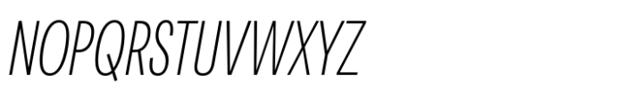Area Compressed Hairline Italic Font UPPERCASE