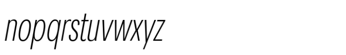Area Compressed Hairline Italic Font LOWERCASE