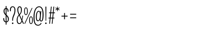Area Compressed Hairline Font OTHER CHARS