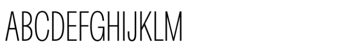 Area Compressed Hairline Font UPPERCASE