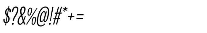 Area Compressed Light Italic Font OTHER CHARS