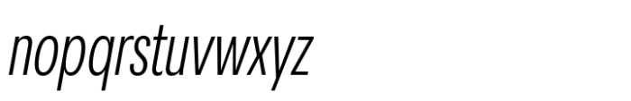 Area Compressed Light Italic Font LOWERCASE