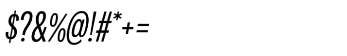 Area Compressed Medium Italic Font OTHER CHARS