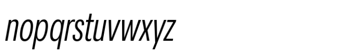Area Compressed Regular Italic Font LOWERCASE