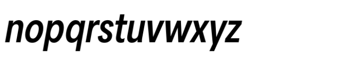 Area Condensed Extrabold Italic Font LOWERCASE