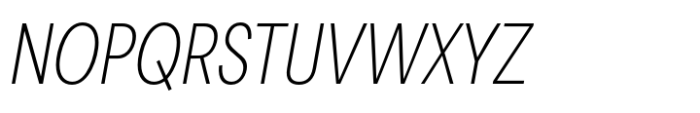 Area Condensed Hairline Italic Font UPPERCASE
