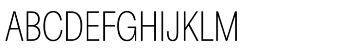 Area Condensed Hairline Font UPPERCASE