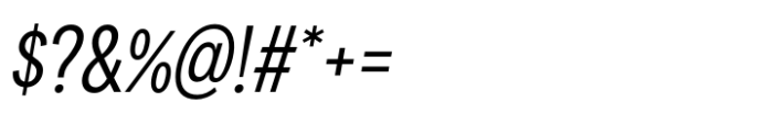 Area Condensed Medium Italic Font OTHER CHARS