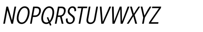 Area Condensed Medium Italic Font UPPERCASE