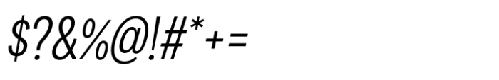 Area Condensed Regular Italic Font OTHER CHARS