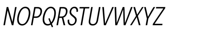 Area Condensed Regular Italic Font UPPERCASE