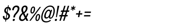 Area Condensed Semibold Italic Font OTHER CHARS