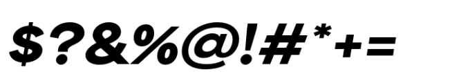 Area Extended Extrablack Italic Font OTHER CHARS