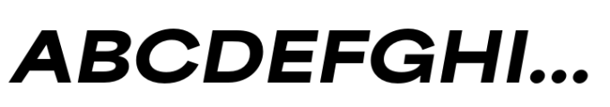 Area Extended Extrablack Italic Font UPPERCASE