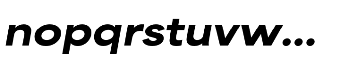 Area Extended Extrablack Italic Font LOWERCASE