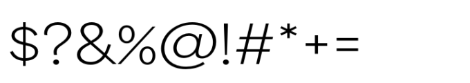 Area Extended Extralight Font OTHER CHARS