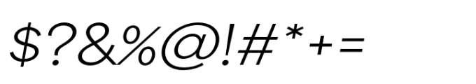 Area Extended Light Italic Font OTHER CHARS