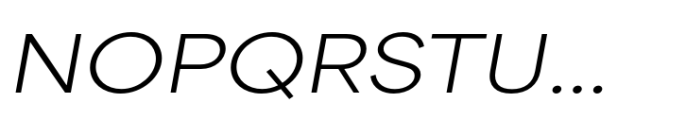 Area Extended Light Italic Font UPPERCASE